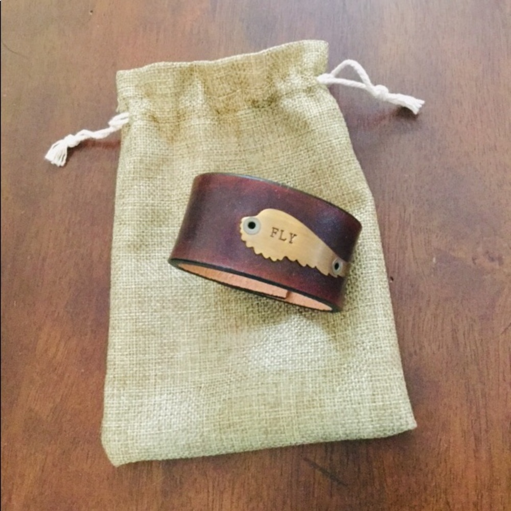 NWT!!! Hello Holly “Fly” Leather Bracelet